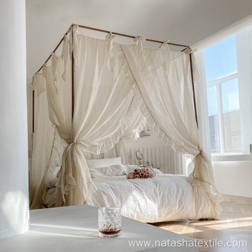 Linen floor standing mosquito net